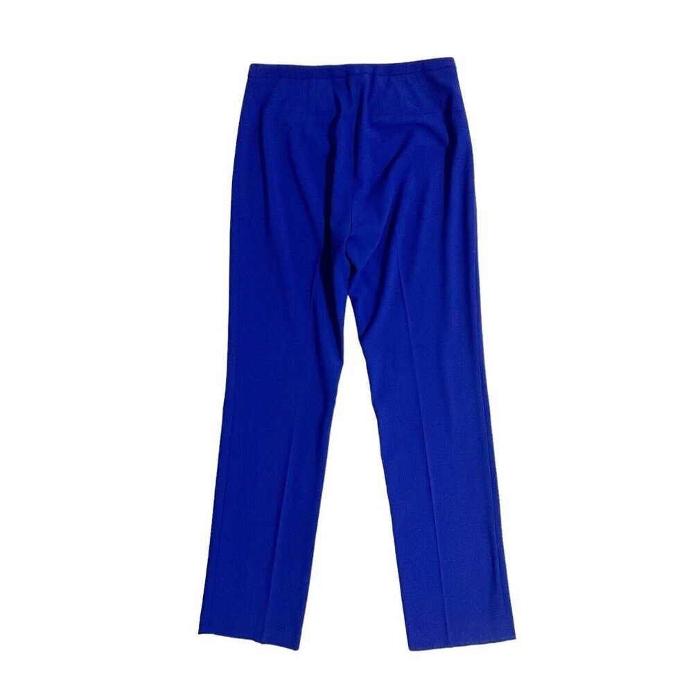 T Tahari Blue Dress Suit Pants Straight Leg Green Inseam Stripe SZ 4 New - Picture 9 of 11
